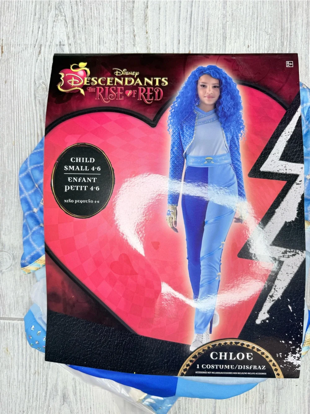 Disney Descendants 4 The Rise Of Red Chloe Halloween Costume Child 4-6 cosplay